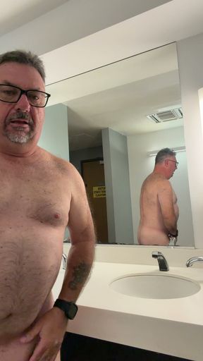 Luvbennude Has Some Fun in a Public Bathroom