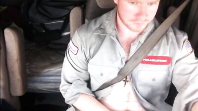 GINGER TRUCKER JERKS WHILE HE DRIVES - THOR JOHNSON