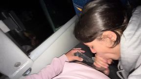 I ride a real bus and a random guy blows a load into my face