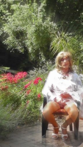 Wanking In A Very Sheer Gown And Nylon Stockings   Clip 3