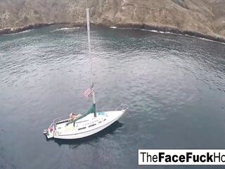 Hawt blond gets face fucked hard