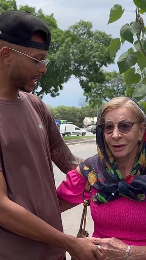 Tattooed 81 Years Old Granny Picked up for Anal