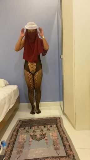 Praying /**** on prayer matt / putting Quran pages up my pussy and ass