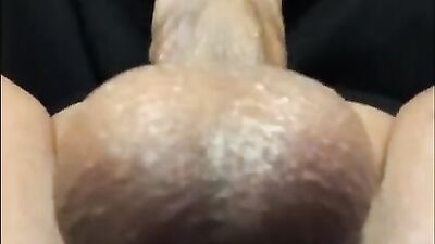 Selfsuck own cock (v5) with cum in mouth and pulsating balls