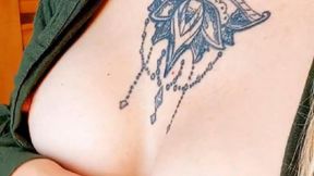 Nipple Tease and Eye Contact — Open Shirt, Full Temptation