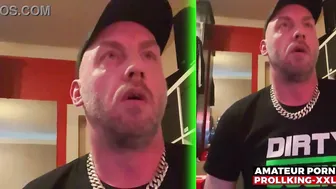 Amateur German hunk pumps his big uncut cock in sportswear and sneakers