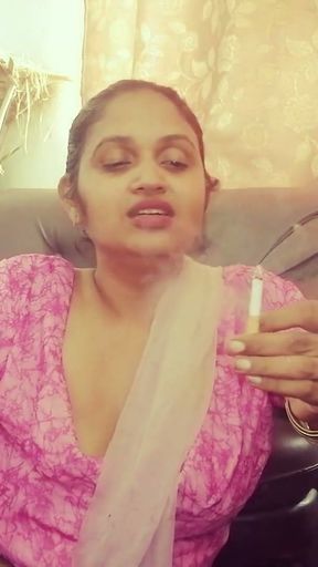 Desi housemaid had her master's cigar whilst madam is away   Clip 1