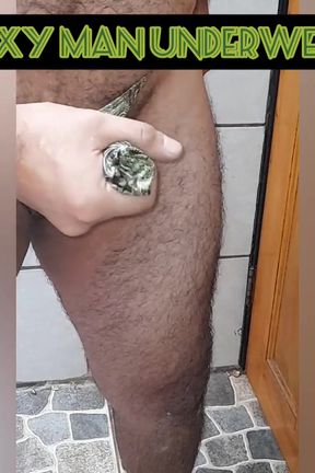 Cumm in sexy green thong