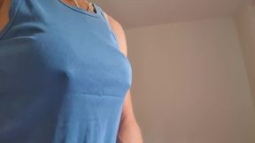 Rubber tits tied