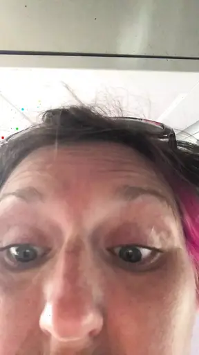 Weird n wonderful Rachel Wriggler plays with her hair and tits whilst having a funny five minutes