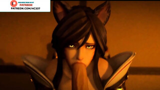AHRI DO AMAZING BLOWJOB IN THE HOUSE - LEAGUE OF LEGENDS HENTAI ANIMATION 60FPS