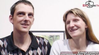 Real German lovers make first three-way MMF at amateur casting