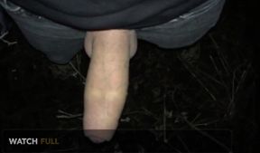 Cumshot at the Cruising Area Full of Used Condoms - Cum on Used Condoms