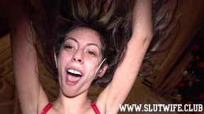 Skinny Girl Makes Dirty Old Santa Claus Cum Twice for Christmas Holidays