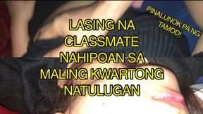 Filipino college girl devours semen while classmates watch her BJ.