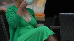 Submissive babe gets fucked in public