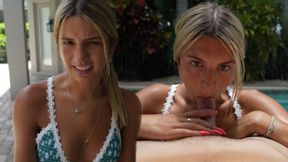 Teen sibling's dripping wet pussy&#x1F32E;&#xFE0F; engulfed my hard cock&#x1F346; underwater