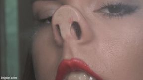 piggy face and nostrils-look at my nose