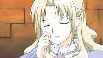 Blonde bombshell with massive tits gets pumped in this anime cartoon