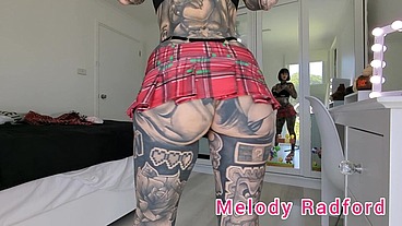 Short Black and Red Lingerie up-Skirt Try On Haul Closeup Melody Radford