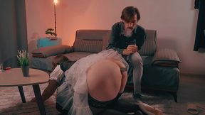 BBW Maid Lets Her Horny Boss Fuck Her Hard In Her Huge Phat Ass, Before Sucking His Cock Dry