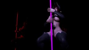 red hot succubus demon girl pole dancing - 3d porn