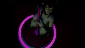 red hot succubus demon girl pole dancing - 3d porn