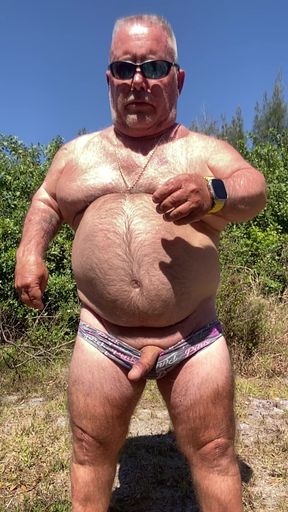 Mark Fletcher Wet Piss Soaked Panties Cumming in the Woods Aging