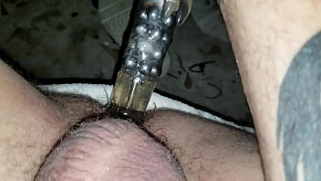 Gay solo ass fucking with fake dick