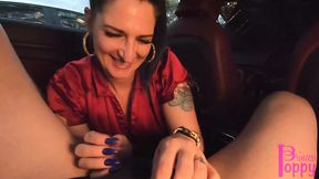 Hot Backseat Blowjob