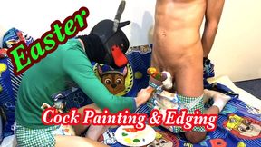 COCK PAINTING Easter Egg EDGING fun