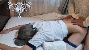 Czech Asian girl dressed in naughty sportswear gets her ass fucked hard.