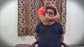 Lazy Husband Punished with Gagging