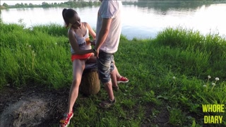 Outdoor Handjob - Cum On Skirt Cheating Girlfriend