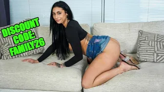 Busty teen Ariana Starr rides stepdad Brick Danger viagra cock all day