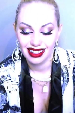 Jerk it with your 2 fingers while I am humiliating and lead your little pecker to a huge orgasm!