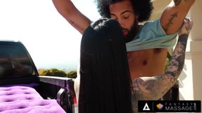FANTASY MASSAGE - Perfect Inked Beauty Lacey Jayne Delivers The Hottest NURU Fuck In A Pickup Truck