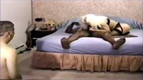 JanB shows cuckold why she prefers BBC before feeding him her creampie