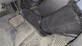 Driving in tall black bearpaws 1