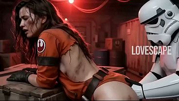 Stormtrooper Rescue Fuck: Saves Her Then Destroys Her Pussy