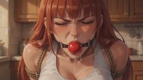Bondage Stories #8B: Confession of Copper-Haired Captivity in Silken Ropes (Animated)