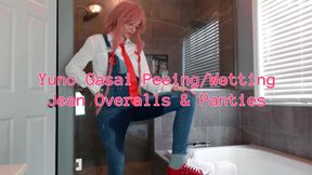 Yuno Gasai Peeing/Wetting Jean Overalls & Panties