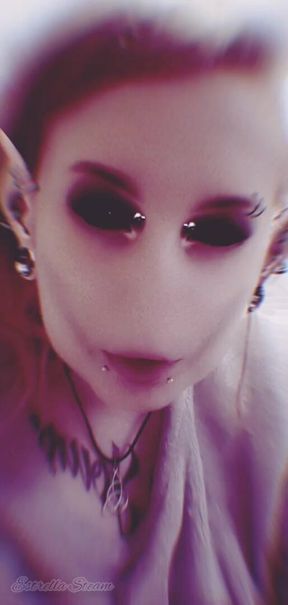 Dark elf smokes a cigarette