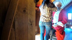 mommy caught kissing santa in jeans