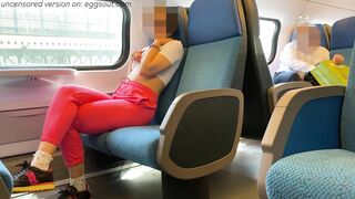 Real_EggsOut's Wild Train Ride: Naughty Public Blowjob and Cumshot