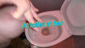 Wanking in toilet