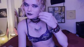 TS Goth Bimbo Veronika Vale Plays with Her Toys