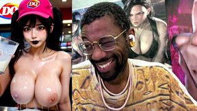 big breast japanese dairy queen goth slut spilling milk all over her huge thicc tits, ai generated