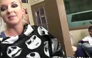 Busty slut leya falcon gets rough gangbanged