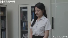 Md-0297 a Black Silk Office Lady Who Pleases Her Boss